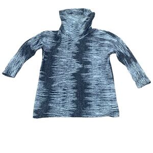 💜 J. By Modus Anima Fashions Black & Whote Textured Cowl Neck Sweater XXL